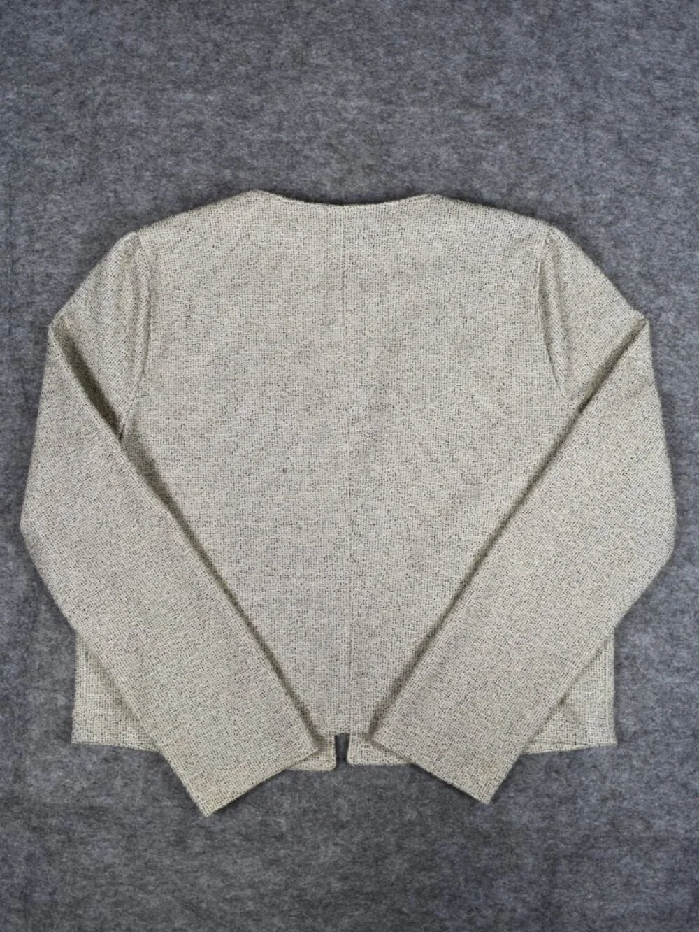 J. Crew 365 Cream Bouclé Work Business Casual Open Blazer Women Size Medium